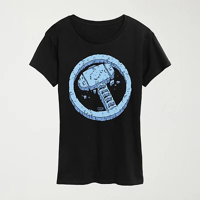 Thor Rock Icon Womens Crew Neck Short Sleeve Classic Fit Graphic T-Shirt