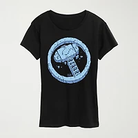 Thor Rock Icon Womens Crew Neck Short Sleeve Classic Fit Graphic T-Shirt