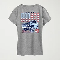 1970 Ford Bronco American Womens Crew Neck Short Sleeve Classic Fit Graphic T-Shirt