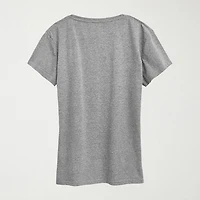 Chez Lavaux Womens Crew Neck Short Sleeve Classic Fit Graphic T-Shirt