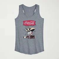 Coca Cola Cowboy Womens Scoop Neck Sleeveless Tank Top