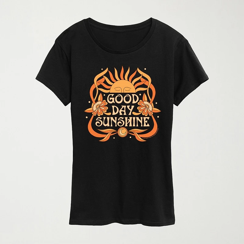 Good Day Sunshine Womens Crew Neck Short Sleeve Classic Fit The Beatles Graphic T-Shirt