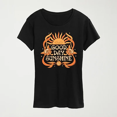 Good Day Sunshine Womens Crew Neck Short Sleeve Classic Fit The Beatles Graphic T-Shirt