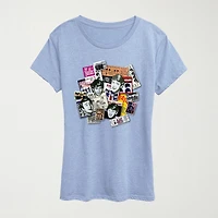 Womens Crew Neck Short Sleeve Classic Fit The Beatles Graphic T-Shirt