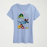 Marvel Mom Womens Crew Neck Short Sleeve Classic Fit Graphic T-Shirt