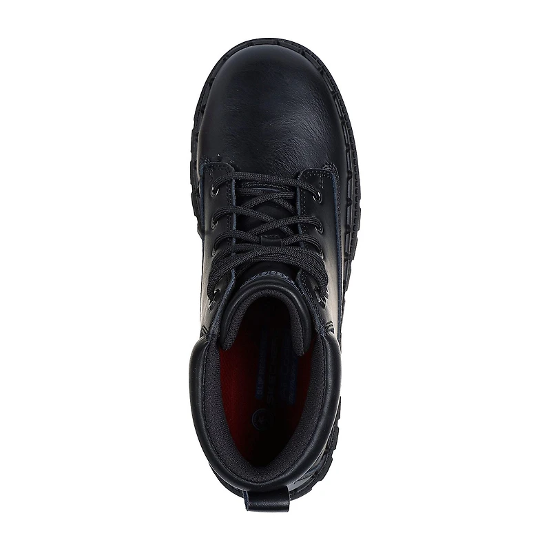 Skechers Womens Jammers Slip Resistant Flat Heel Work Boots