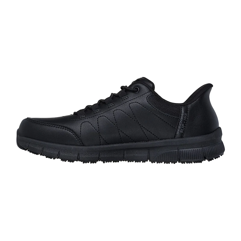 Skechers Hands Free Slip-Ins Nampa Knotly Mens Round Closed Toe Work Shoes Wide Width