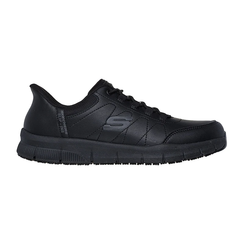 Skechers Hands Free Slip-Ins Nampa Knotly Mens Round Closed Toe Work Shoes Wide Width