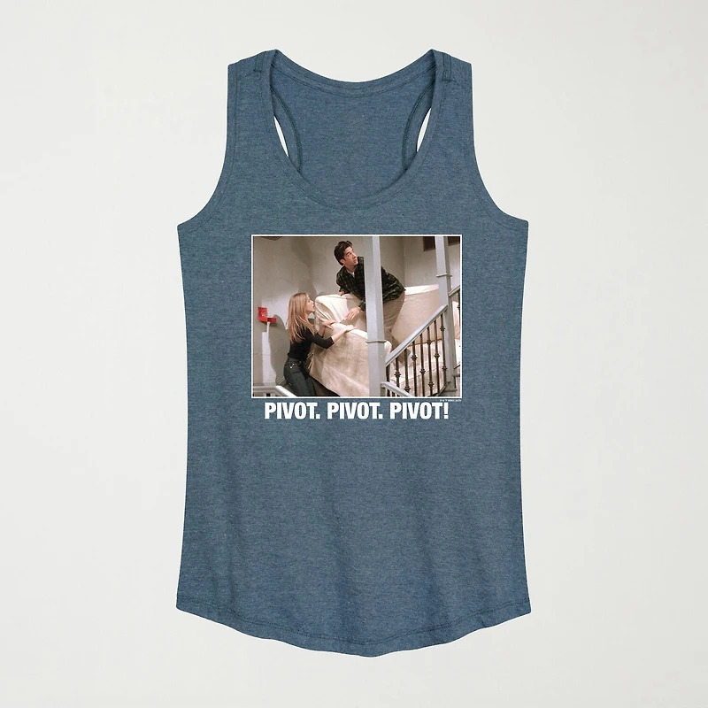 Pivot Womens Crew Neck Sleeveless Friends Tank Top
