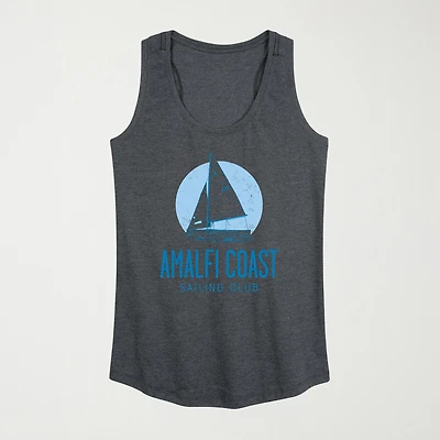 Amalfi Coast Sailing Club Womens Scoop Neck Sleeveless Tank Top