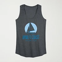 Amalfi Coast Sailing Club Womens Scoop Neck Sleeveless Tank Top