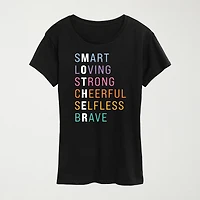 Mother Anagram Womens Crew Neck Short Sleeve Classic Fit Graphic T-Shirt
