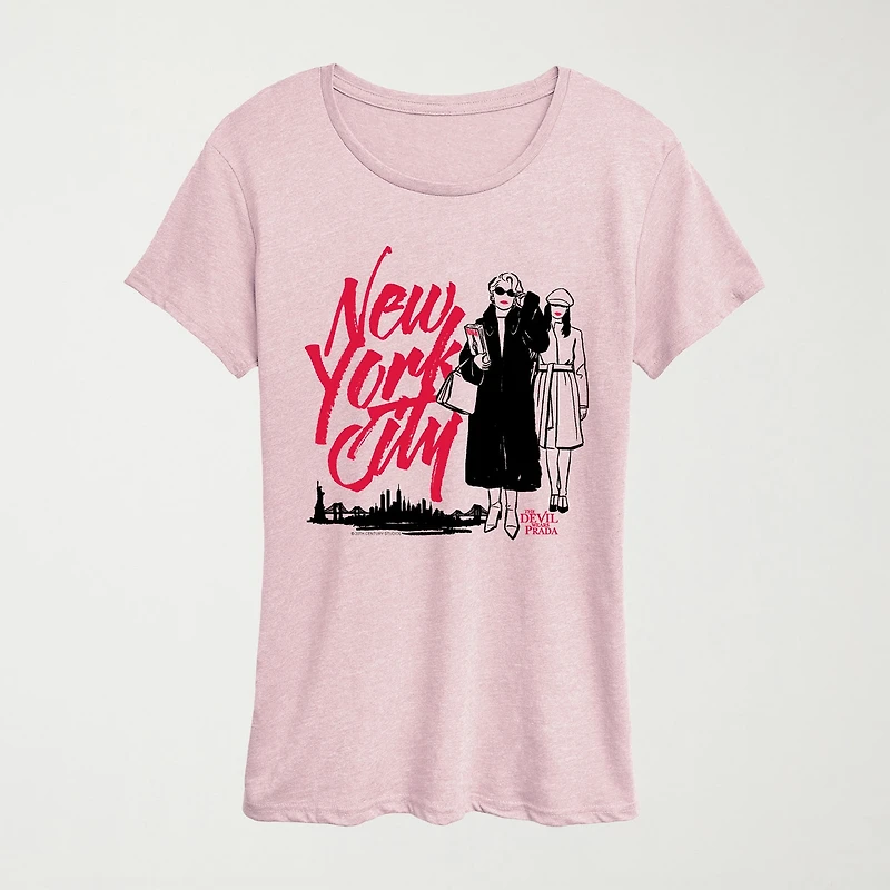 New York City Devil Wears Prada Womens Crew Neck Short Sleeve Classic Fit Graphic T-Shirt