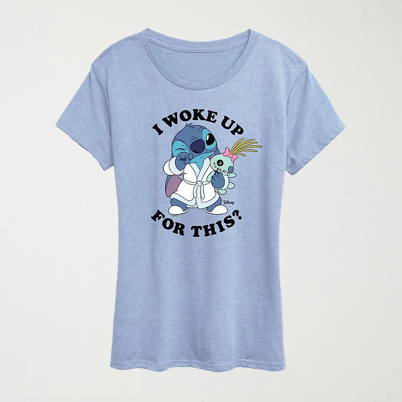 Woke Up Womens Crew Neck Short Sleeve Classic Fit Graphic T-Shirt