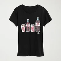 Diet Coke Bottle Cans Womens Crew Neck Short Sleeve Classic Fit Graphic T-Shirt