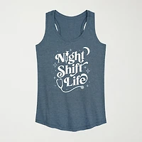 Night Shift Life Womens Scoop Neck Sleeveless Tank Top