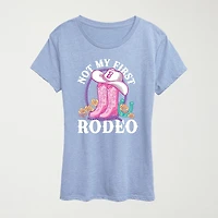 Not My First Rodeo Womens Crew Neck Short Sleeve Classic Fit Barbie Graphic T-Shirt
