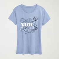 Only You Can Be Womens Crew Neck Short Sleeve Classic Fit Dr. Seuss Graphic T-Shirt