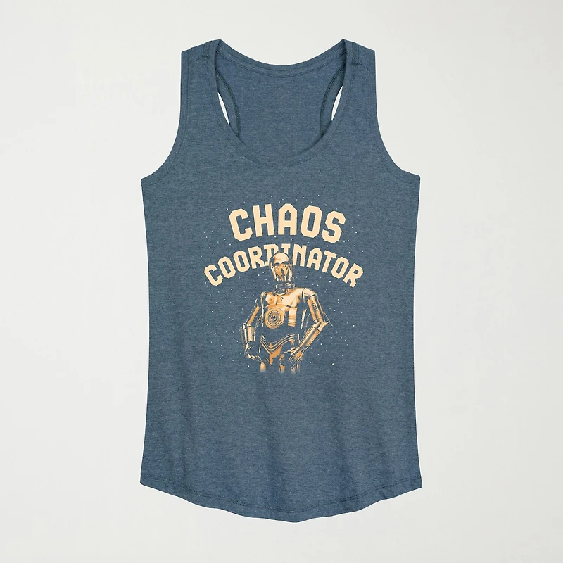 Chaos Coordinator C3po Womens Scoop Neck Sleeveless Star Wars Tank Top