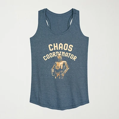 Chaos Coordinator C3po Womens Scoop Neck Sleeveless Star Wars Tank Top