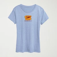 Gilmore Girls Luke'S Coffee Womens Crew Neck Short Sleeve Classic Fit Graphic T-Shirt