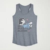 Full Bloom Lucy Womens Scoop Neck Sleeveless Peanuts Tank Top