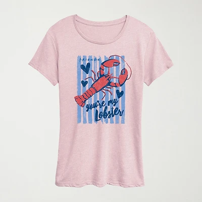 Youre My Lobster Womens Crew Neck Short Sleeve Classic Fit Friends Graphic T-Shirt
