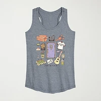 Friends Collage Womens Crew Neck Sleeveless Tank Top