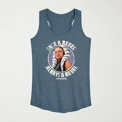 Once A Rebel Ahsoka Womens Scoop Neck Sleeveless Star Wars Tank Top