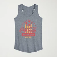 Coca Cola Soccer Club Womens Scoop Neck Sleeveless Tank Top