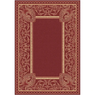 Courtyard Peacock Indoor/Outdoor Square Rug - 7'10"X7'10"