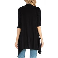 24/7 Comfort Apparel Loose Fit Open Front Cardigan