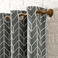 Sun Zero Kenwood Chevron Grommet Top Energy Saving Blackout Single Curtain Panel