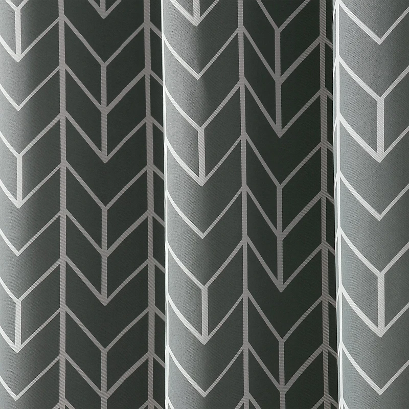 Sun Zero Kenwood Chevron Grommet Top Energy Saving Blackout Single Curtain Panel