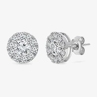 (I1/ I) 2 CT. T.W. Lab Grown White Diamond 10K Gold 9.4mm Round Stud Earrings