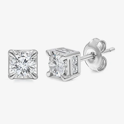 Tru Miracle 1 CT. T.W. Lab Grown White Diamond 10K Gold 5.6mm Stud Earrings