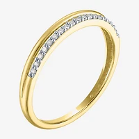 (G-H / Si2-I1) Womens 1/10 CT. T.W. Lab Grown White Diamond 10K Gold Wedding Band