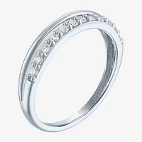 (G-H / Si2-I1) Womens 1/4 CT. T.W. Lab Grown White Diamond 10K Gold Wedding Band