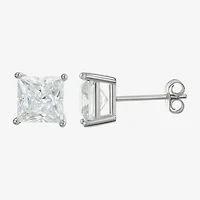 Womens Cubic Zirconia Sterling Silver Round 2 Pair Earring Set