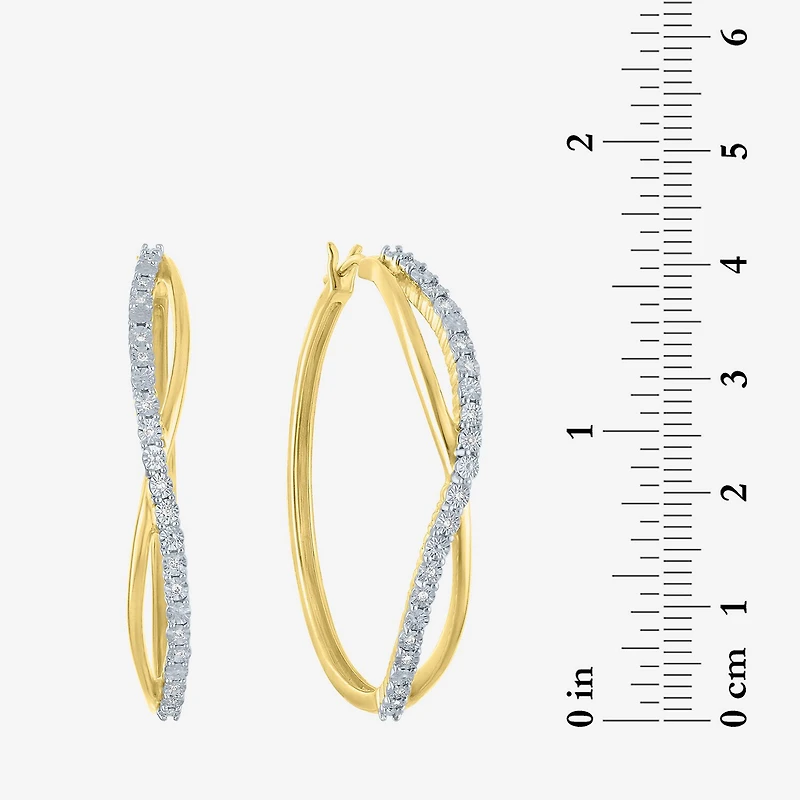 1/10 CT. T.W. Lab-Grown (G-H / I1-I2) Diamond Hoop Earrings Sterling Silver or 14K Gold Over