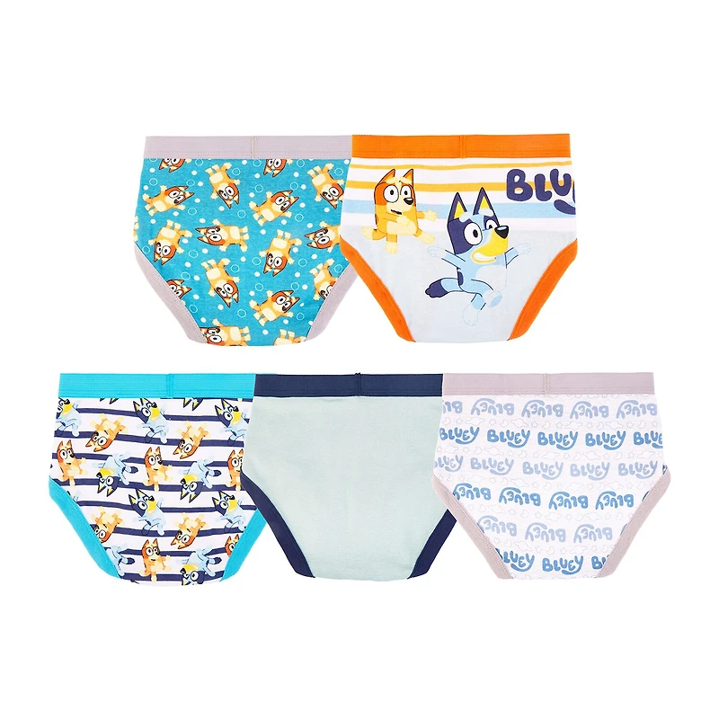 Little & Big Kid Boys Bluey 5 Pack Briefs Bup4895