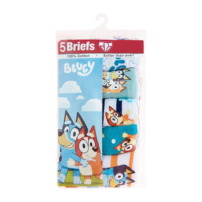 Little & Big Kid Boys Bluey 5 Pack Briefs Bup4895