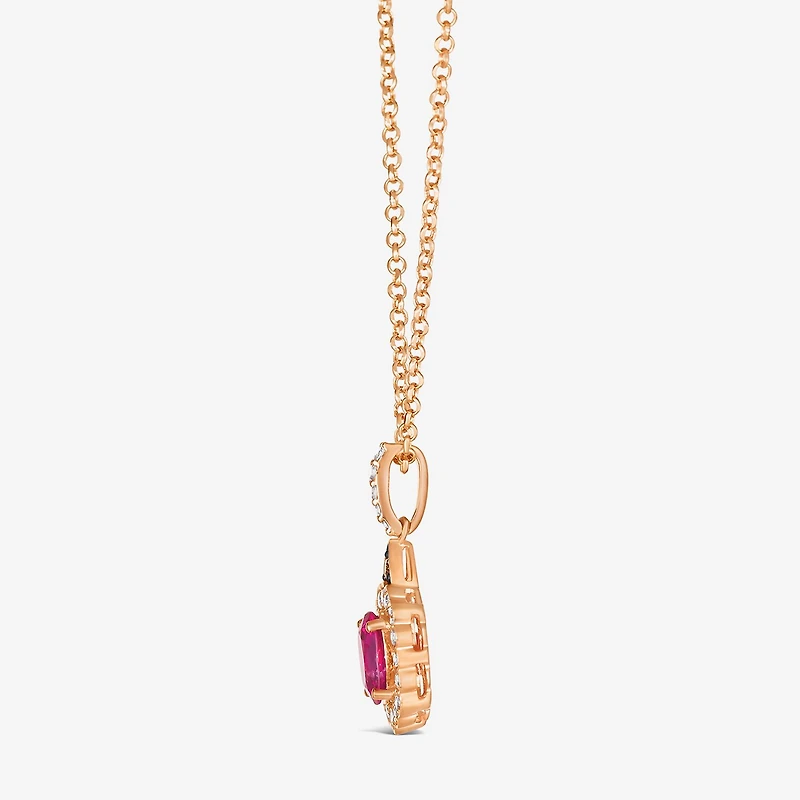 Le Vian® Grand Sample Sale™ Pendant featuring 5/8 CT. Passion Ruby™ 1/4 CT. Nude Diamonds™ Chocolate Diamonds® set in 14K Strawberry Gold®