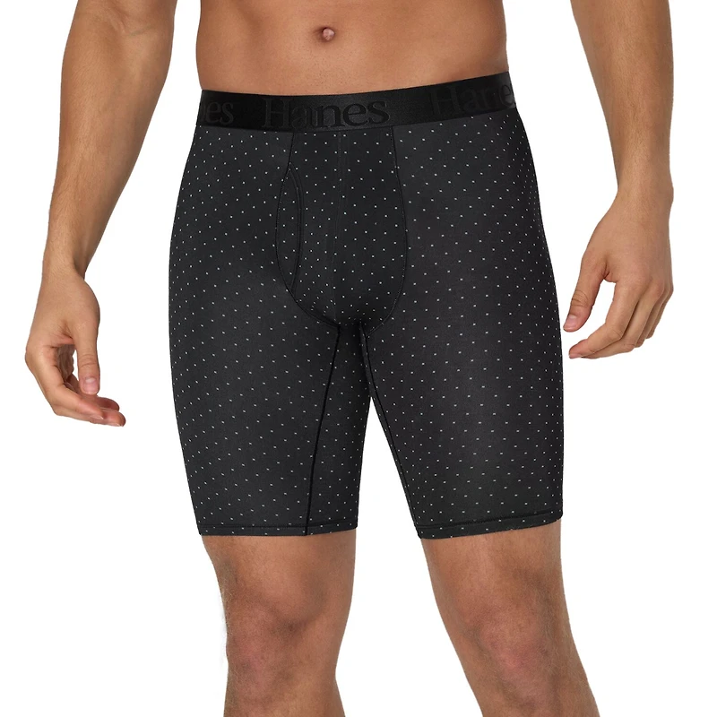 Hanes Supersoft Bonus Pack Mens 4 Long Leg Boxer Briefs Uo2lp4