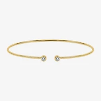 Limited Quantities! Womens Diamond Accent White Diamond 14K Gold Over Silver Cuff Bracelet