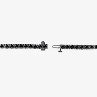 Midnight Black Limited Quantities! Mens 7 Ct.T.W. Natural Black Diamond Sterling Silver Round Tennis Bracelet