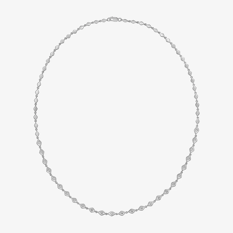 Limited Quantities! Womens White Diamond Sterling Silver Inch Tennis Necklace