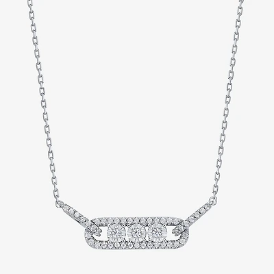 Limited Quantities! Womens 1/5 CT. Natural White Diamond Sterling Silver 18 Inch Pendant Necklace