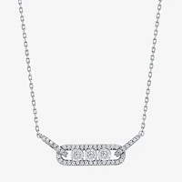 Limited Quantities! Womens 1/5 CT. Natural White Diamond Sterling Silver 18 Inch Pendant Necklace