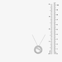 Limited Quantities! "Mama" Womens 1/3 CT. T.W. Natural White Diamond Sterling Silver Circle 18 Inch Pendant Necklace